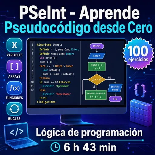 Imagen del curso gratis PSeInt - Aprende Pseudocódigo desde Cero