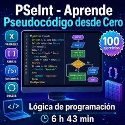 Imagen del curso gratis PSeInt - Aprende Pseudocódigo desde Cero