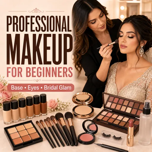 मुफ्त कोर्स की इमेज Professional Makeup Course for Beginners: Step-by-Step Base, Eyes and Bridal Glam