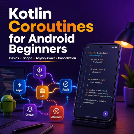 मुफ्त कोर्स की इमेज Kotlin Coroutines for Android Beginners: Coroutine Basics, Scope, Context, Async/Await and Cancellation