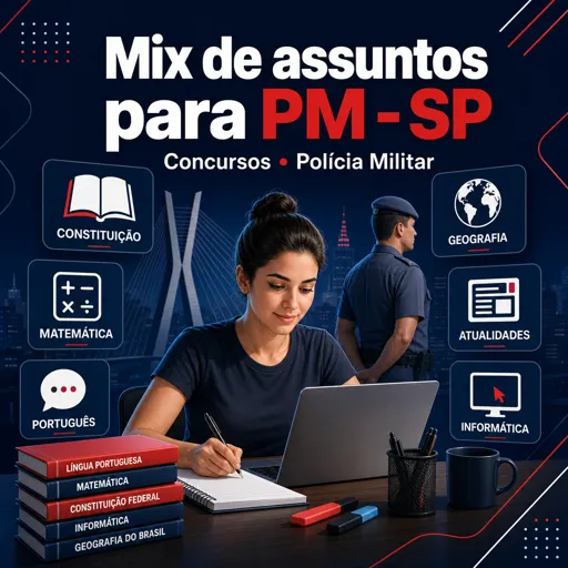 Imagem do Curso gratuito Mix de assuntos para PM - SP