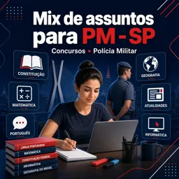 Imagem do Curso gratuito Mix de assuntos para PM - SP
