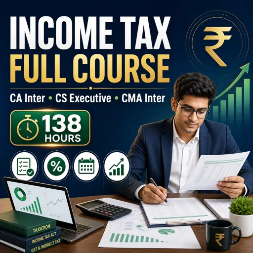 मुफ्त कोर्स की इमेज Income Tax Full Course for CA Inter, CS Executive and CMA Inter