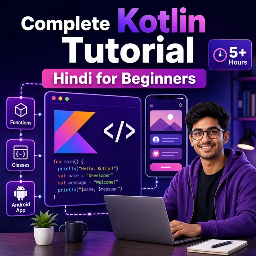 मुफ्त कोर्स की इमेज Complete Kotlin Tutorial in Hindi for Beginners