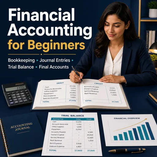 मुफ्त कोर्स की इमेज Financial Accounting for Beginners: Bookkeeping, Journal Entries, Trial Balance and Final Accounts