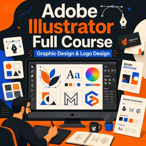 मुफ्त कोर्स की इमेज Adobe Illustrator Full Course for Graphic Design and Logo Design