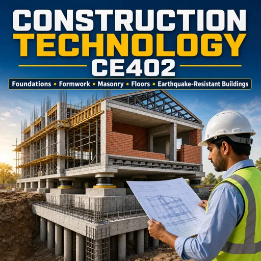 मुफ्त कोर्स की इमेज Construction Technology CE402: Foundations, Formwork, Masonry, Floors and Earthquake-Resistant Buildings