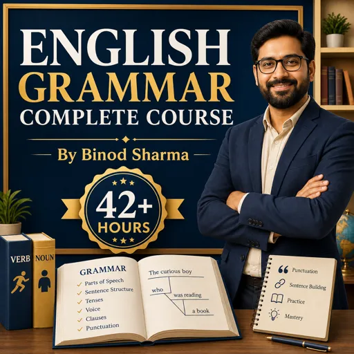 मुफ्त कोर्स की इमेज English Grammar Complete Course By Binod Sharma