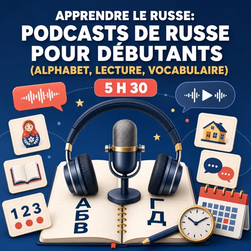 Image de cours gratuite Apprendre le russe: podcasts de russe pour débutants (alphabet, lecture, vocabulaire)