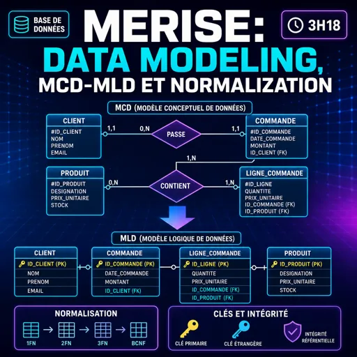 Image de cours gratuite MERISE: Data Modeling, MCD-MLD et Normalization