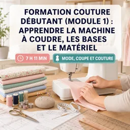Image de cours gratuite Formation Couture Débutant (Module 1) : Apprendre la machine à coudre, les bases et le matériel