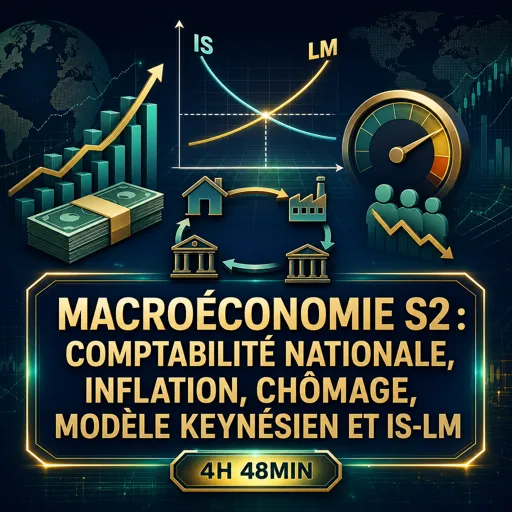 Image de cours gratuite Macroéconomie S2 : Comptabilité nationale, inflation, chômage, modèle keynésien et IS-LM