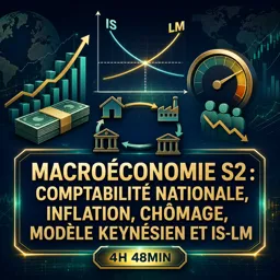 Image de cours gratuite Macroéconomie S2 : Comptabilité nationale, inflation, chômage, modèle keynésien et IS-LM