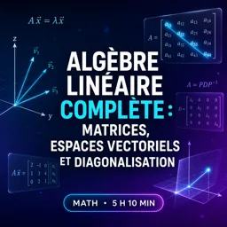 Image de cours gratuite Algèbre linéaire complète : matrices, espaces vectoriels et diagonalisation