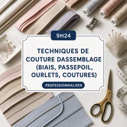Image de cours gratuite Techniques de couture dassemblage (Biais, passepoil, ourlets, coutures)