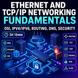 Image de cours gratuite Ethernet and TCP/IP Networking Fundamentals (OSI, IPv4/IPv6, Routing, DNS, Security)