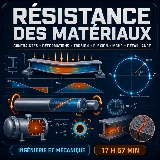Image de cours gratuite Résistance des Matériaux: Contraintes, Déformations, Torsion, Flexion, Mohr and Défaillance