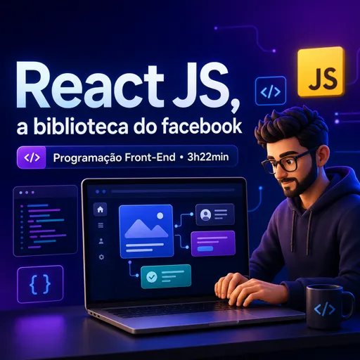 Imagem do Curso gratuito React JS, a biblioteca do facebook