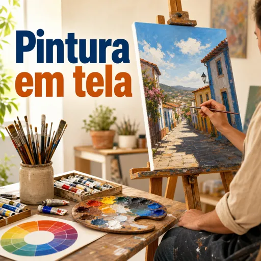 Imagem do Curso gratuito Pintura em tela